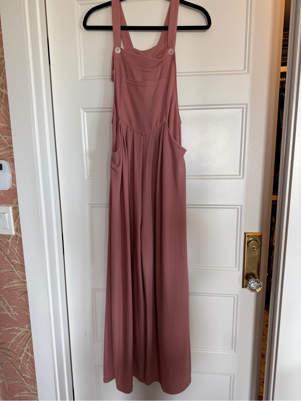 HALARA Dusty Rose Wide-Leg Jumpsuit Overalls
